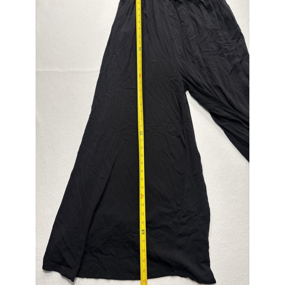 Intimately Free People Jumpsuit Womens XS Black V Neck Wide Leg Strappy Rayon - Picture 6 of 11